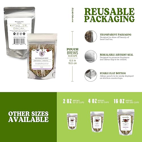 Miniatura 5 de Nelson's Tea - Menta de sandía - Rooibos verde, menta verde, equinácea, hoja de tilo, cilantro, cártamo y eucalipto (muestra)