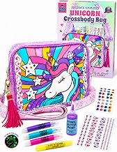 Decorate Your Own Unicorn Crossbody Bag Kit - Color Your Own Purse Art Unicorn Gifts for Girls Age 6-8, Gifts for Girls 6 7 8 9 10-12 Year Old Girl - Birthday Gift, Crafts for Girl Ages 6-8