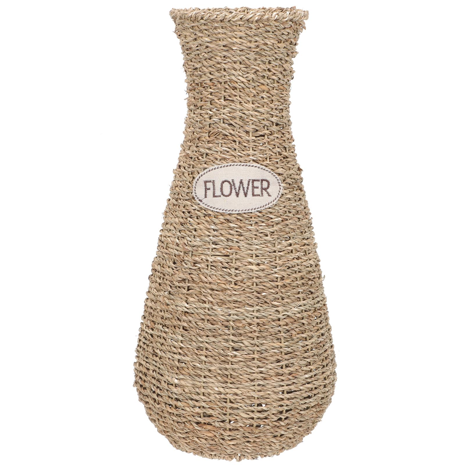 Vase en rotin tressé FRCOLOR grand contenant de table rustique