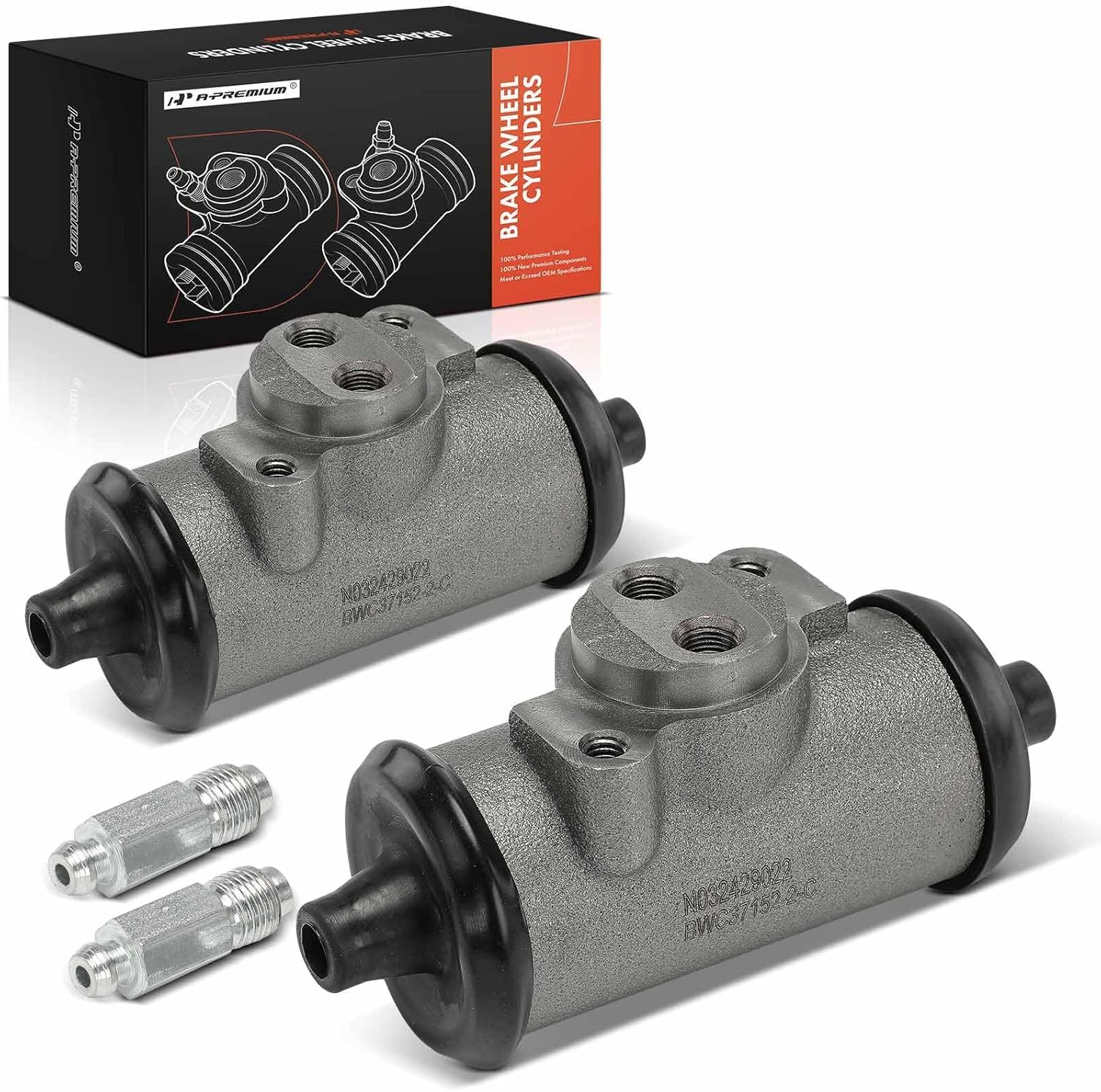 A-Premium Drum Brake Wheel Cylinder Compatible with Select Ford Models - F-600 1980-1983, F-700, F-800, F-7000, F-8000, B-600, B-700, B-7000, C600, C700, C7000, FT800, L800, LN600, 2-PC Set