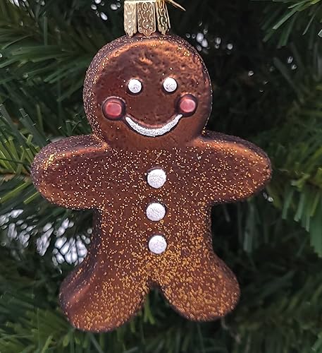 Old World Christmas Adornos Ginger Cottages Gingerman Glass Blown Adornos para árbol de Navidad