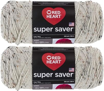 Bulk Buy Red Heart Super Saver 2-Pack Aran Fleck, 5 oz Each Skein