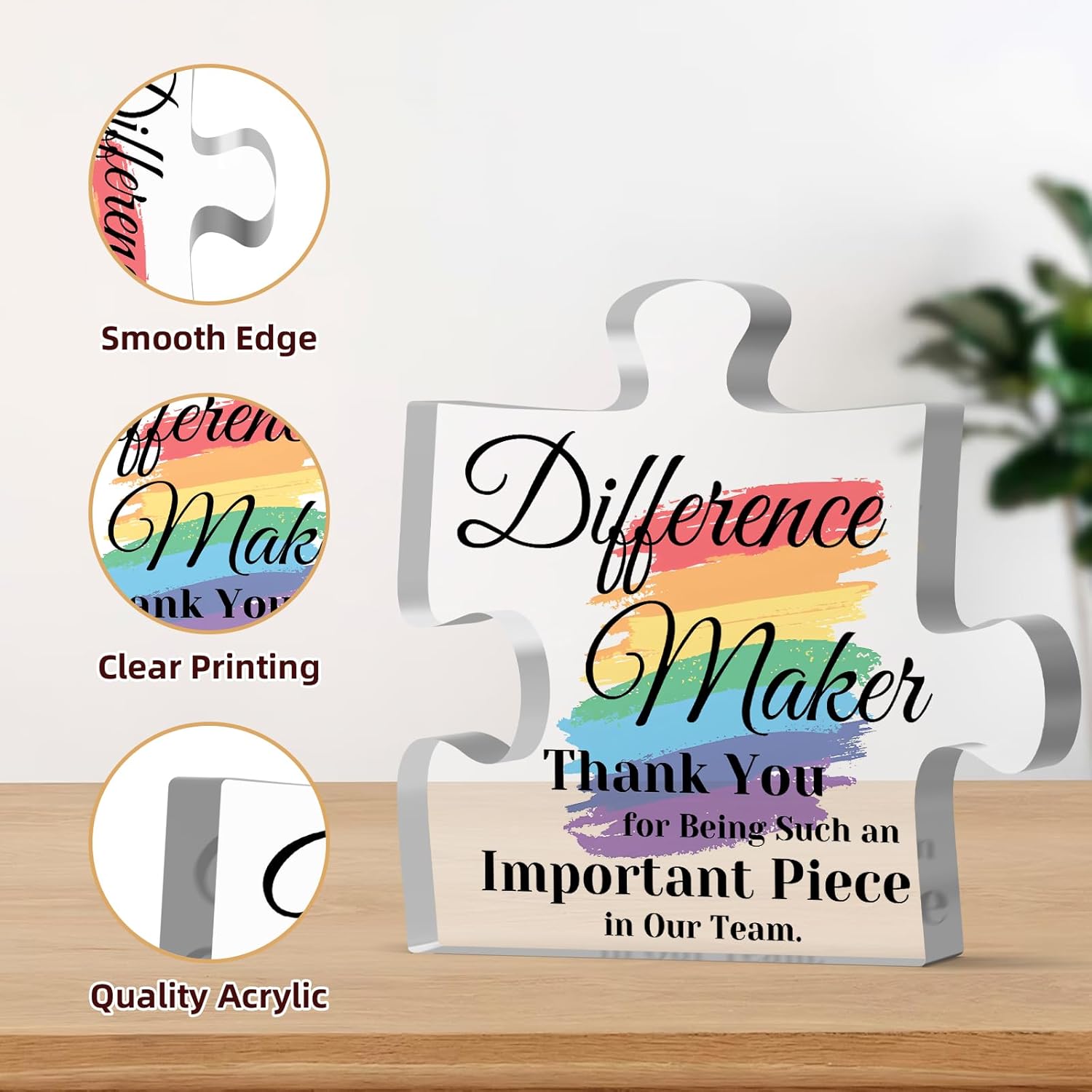 Thank You Gifts for Women Home Office Decor Acrylic Sign Inspirational Gifts for Leader Boss Staff Employee Mentor Coach Manager Coworker Teacher Appreciation Gift Retirement Goodbye Farewell Present - Image 3