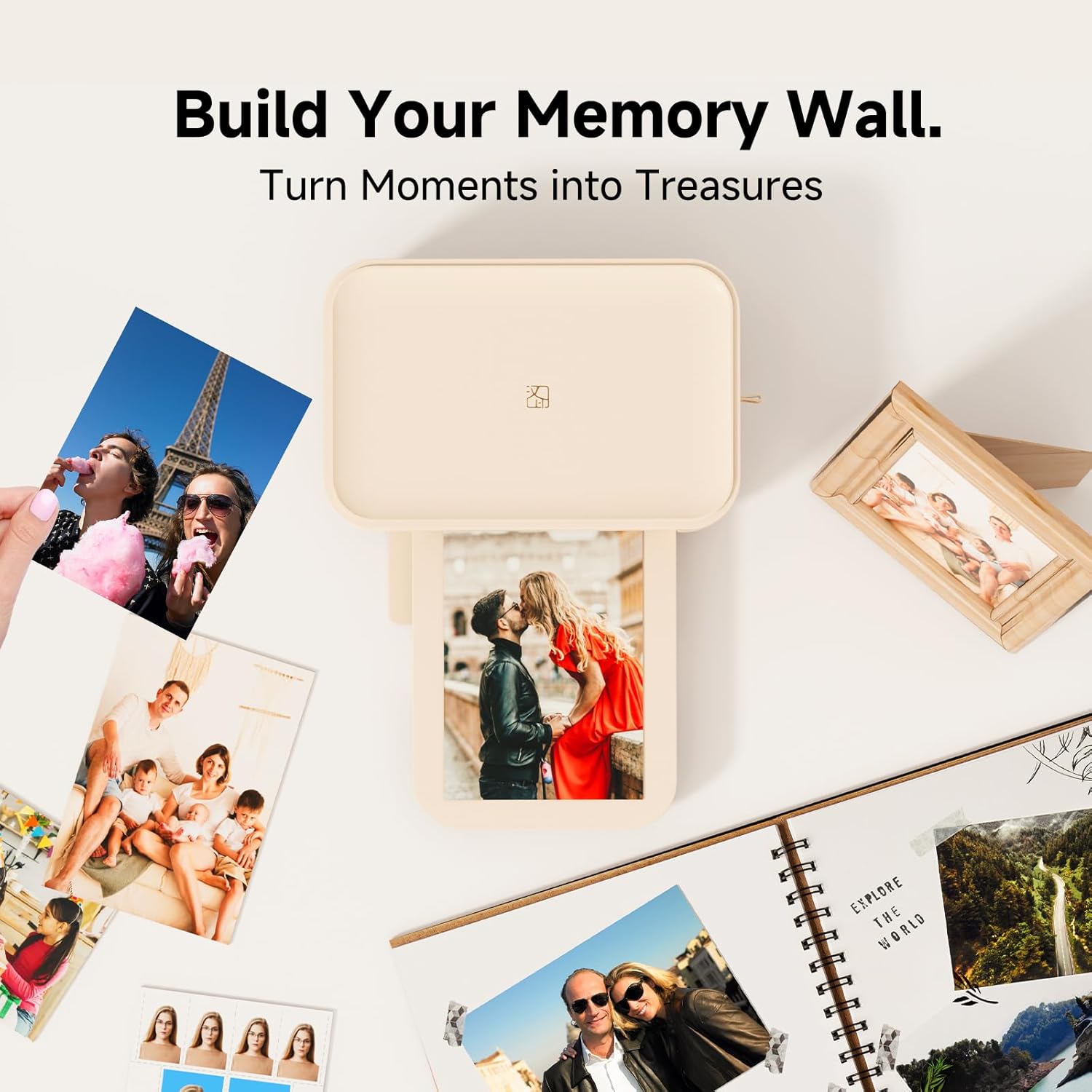 HPRT 4x6” Wi-Fi Photo Printer with 108 -Sheet Photo Paper & 2 Ink Cartridges, Plus Extra 54-Sheet Photo Paper & 1 Ink Cartridge Bundle Refill - 4-Pass Dye Sublimation, Instant Smartphone Printing