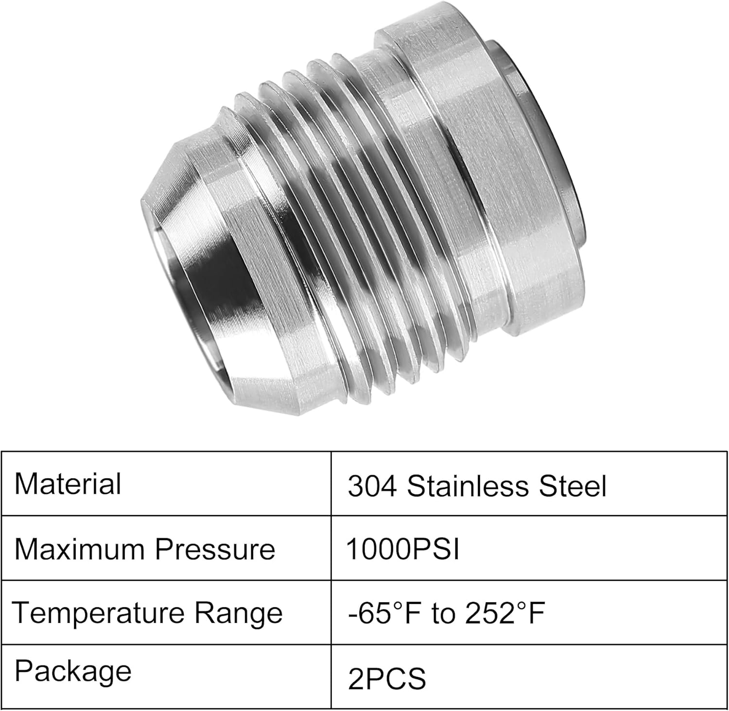 EVIL ENERGY Male 12AN Weld on Bung Fitting Stainless Steel 2Pcs