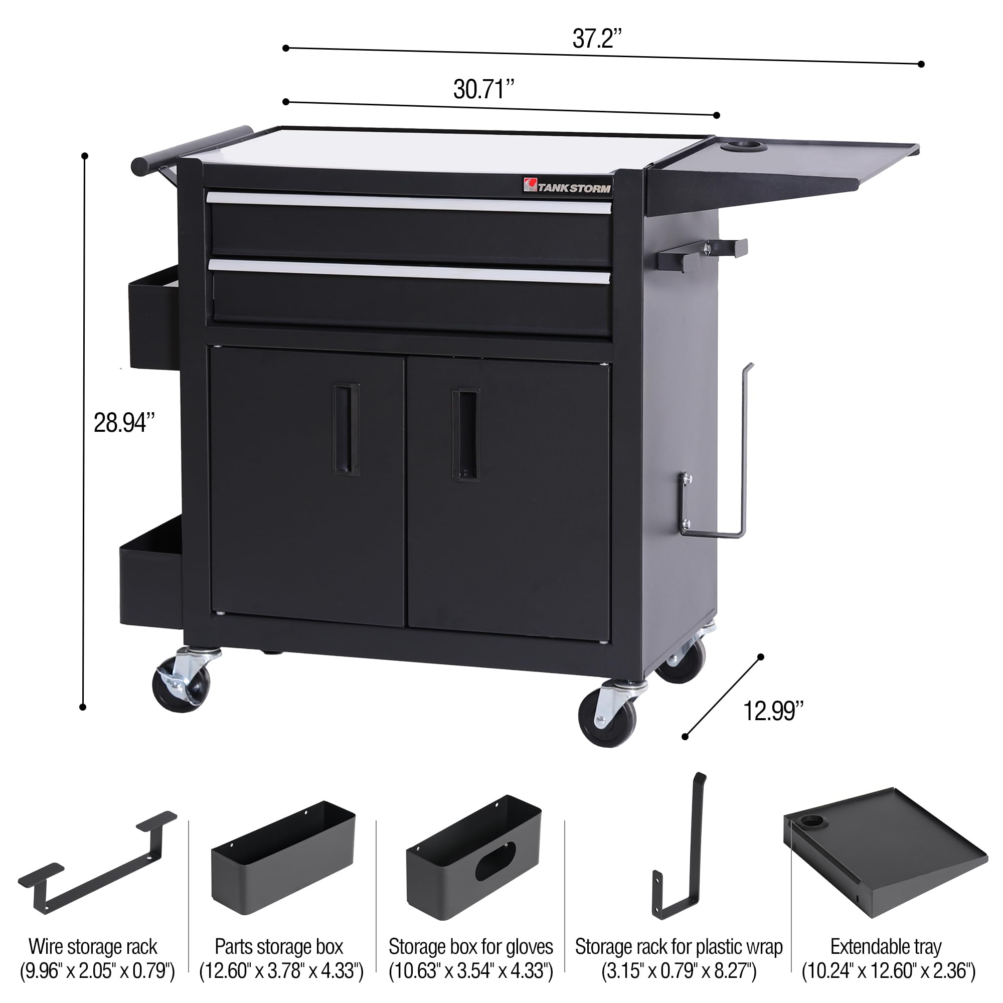 TANKSTORM Tattoo Cart, TZ12W, Black Steel : Amazon.ca: Beauty