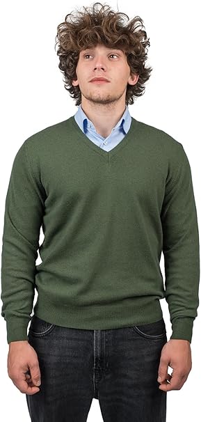 Christian Berg Men Gebreide Pullover Van Een Mix Van Wol En Kasjmier Met V Hals Marineblauw 1732162