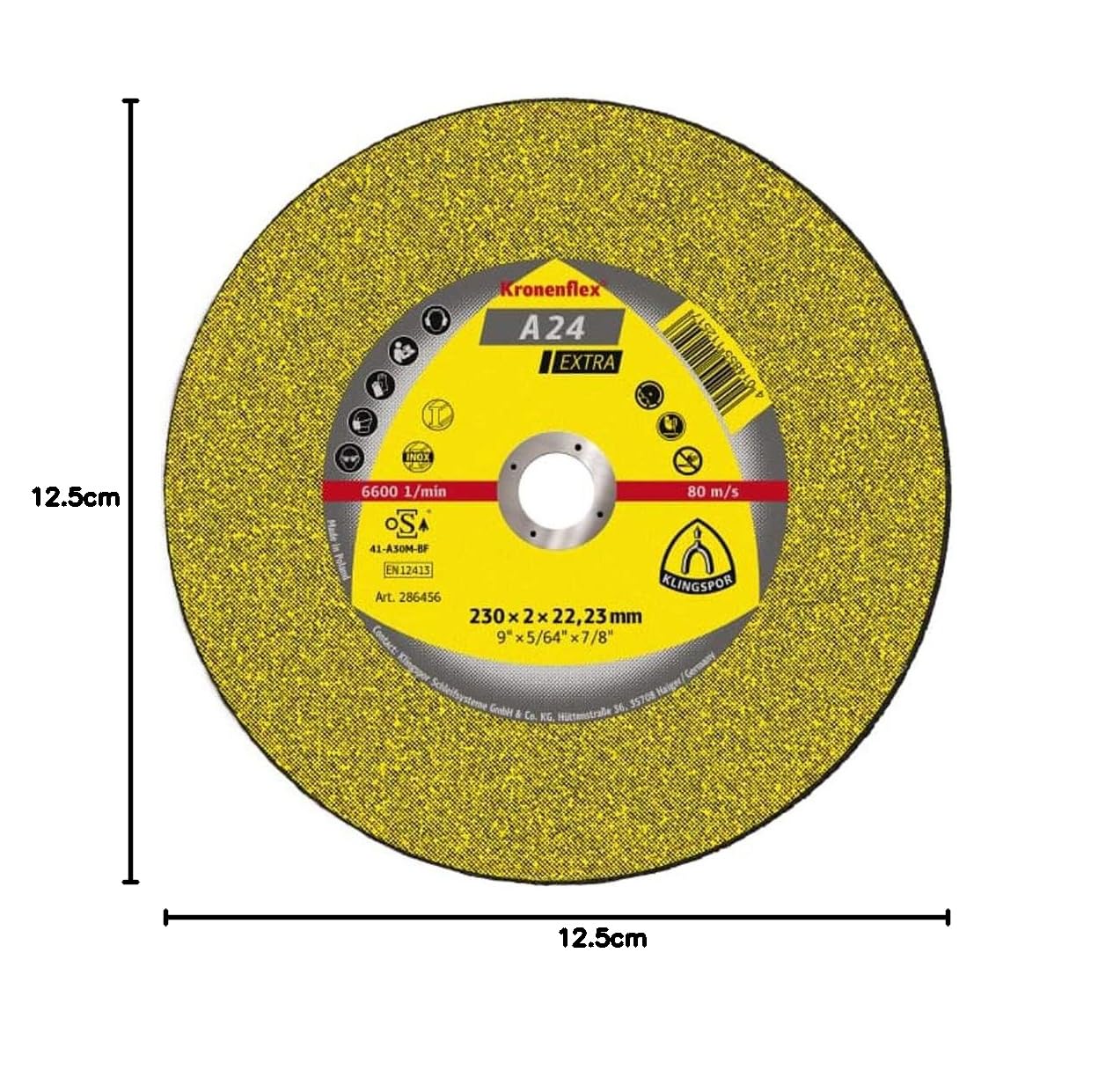 Kronenflex 351254 A 24 Extra - Discos de corte para metal universal (125 x 2,5 x 22,23 mm, 25 unidades)