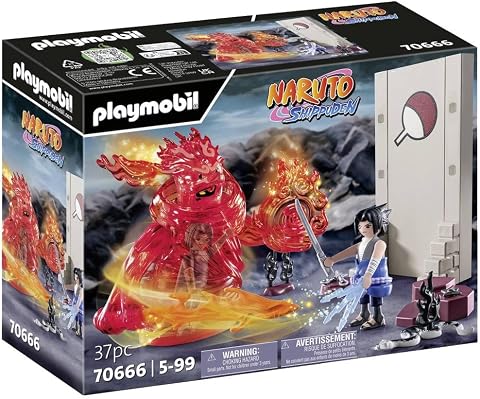 Playmobil Naruto Shippuden 70666 Sasuke vs Itachi, Mangekyou Sharingan ve Enerji Ruhu Susano'O ile Etkileşimli Kardeş Savaşı, Itachi'Nin Intikamı, 5 Yaş ve Üzeri Çocuklar İçin Oyuncak