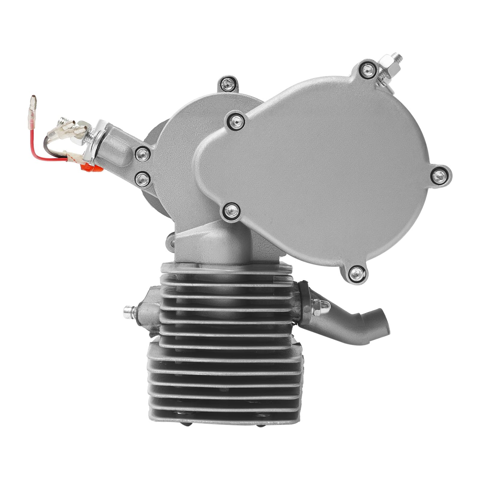 100CC 2-Takt Fahrrad Motor Kit 45km/h Höchstgeschwindigkeit, Luftgekühlt Einzylinder Benzinmotor mit 2L Tank, Umrüstsatz für 26/28 Zoll Mountainbike Rennrad Strandrad