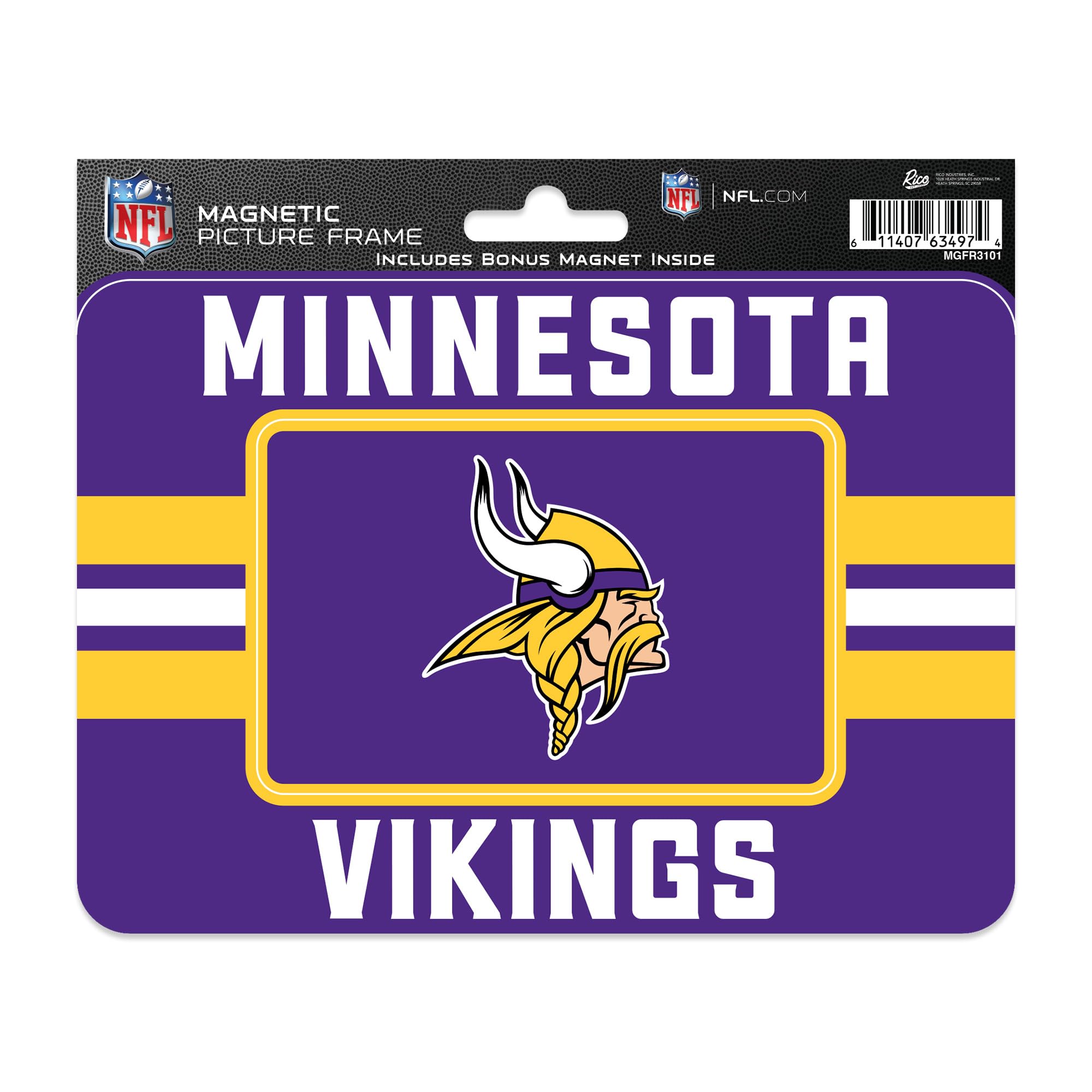 Cadre photo magnétique NFL Minnesota Vikings décoration aimantée réfrigérateur et cuisine