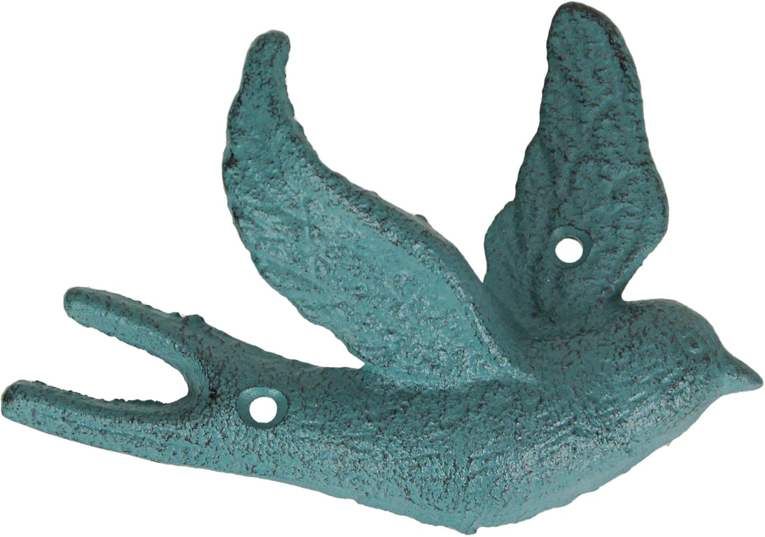 Set of 5 Coastal Coral Cast Iron Flying Bird Sculptures