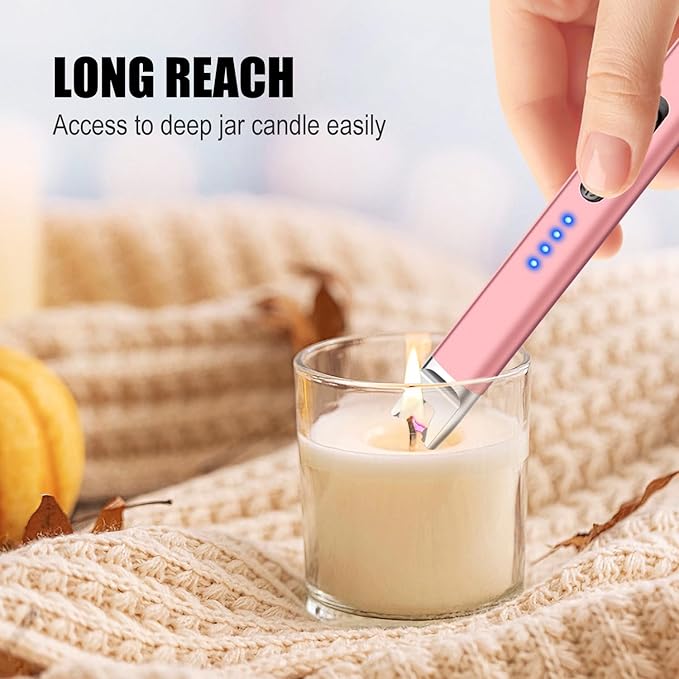 Encendedor Eléctrico Recargable USB LcFun 3 Unidades Negro Rosa Dorado miniatura 3