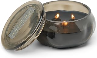 Paddywax Basalt Scented Candle, Palo Santo Suede, 10 oz, Black