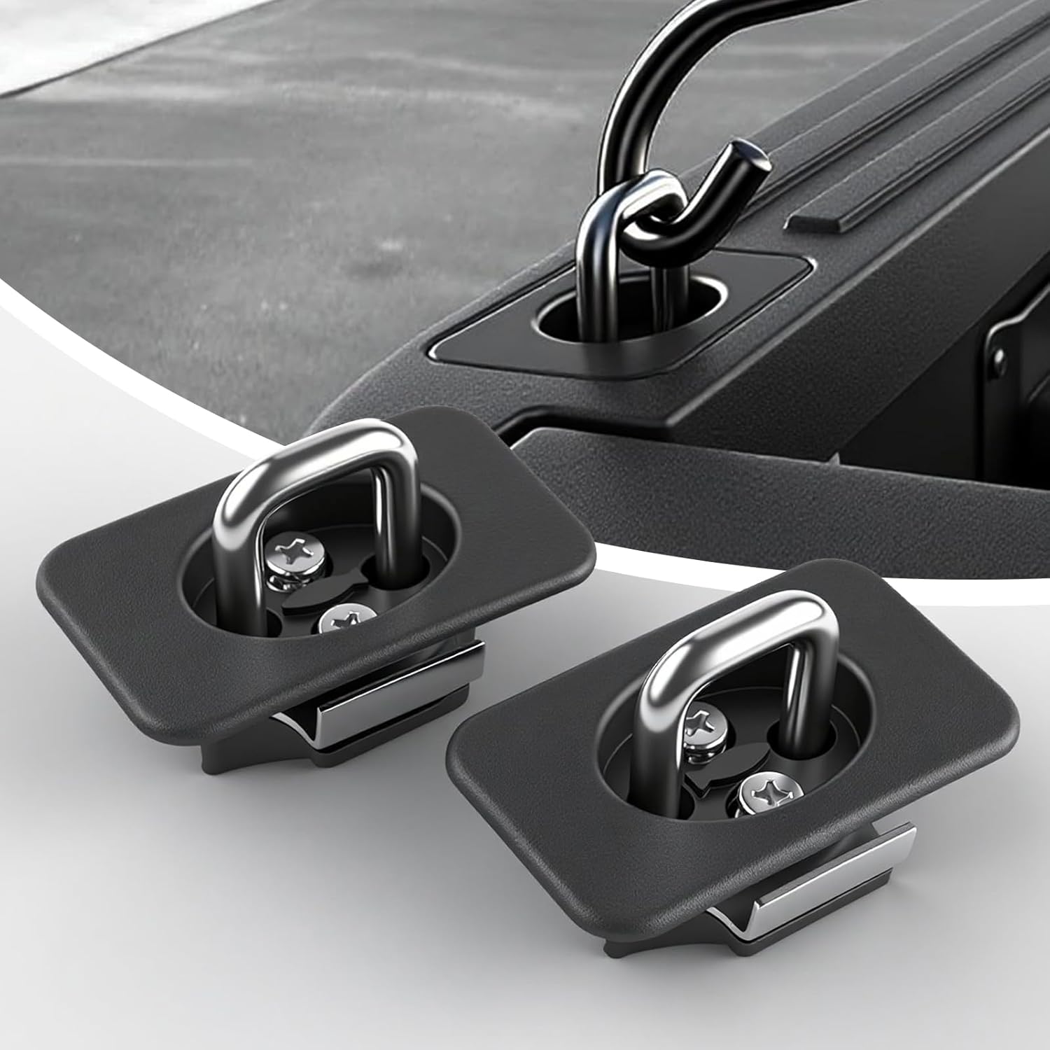 2PCS Tie Down Anchors fit for 2015-2025 2026 Ford F-150 2017-2025 2026 Ford F250 F350 Super Duty&Ford Raptor Truck Bed Tie Downs for Car Replacement for Tie Downs Automotive Accessories