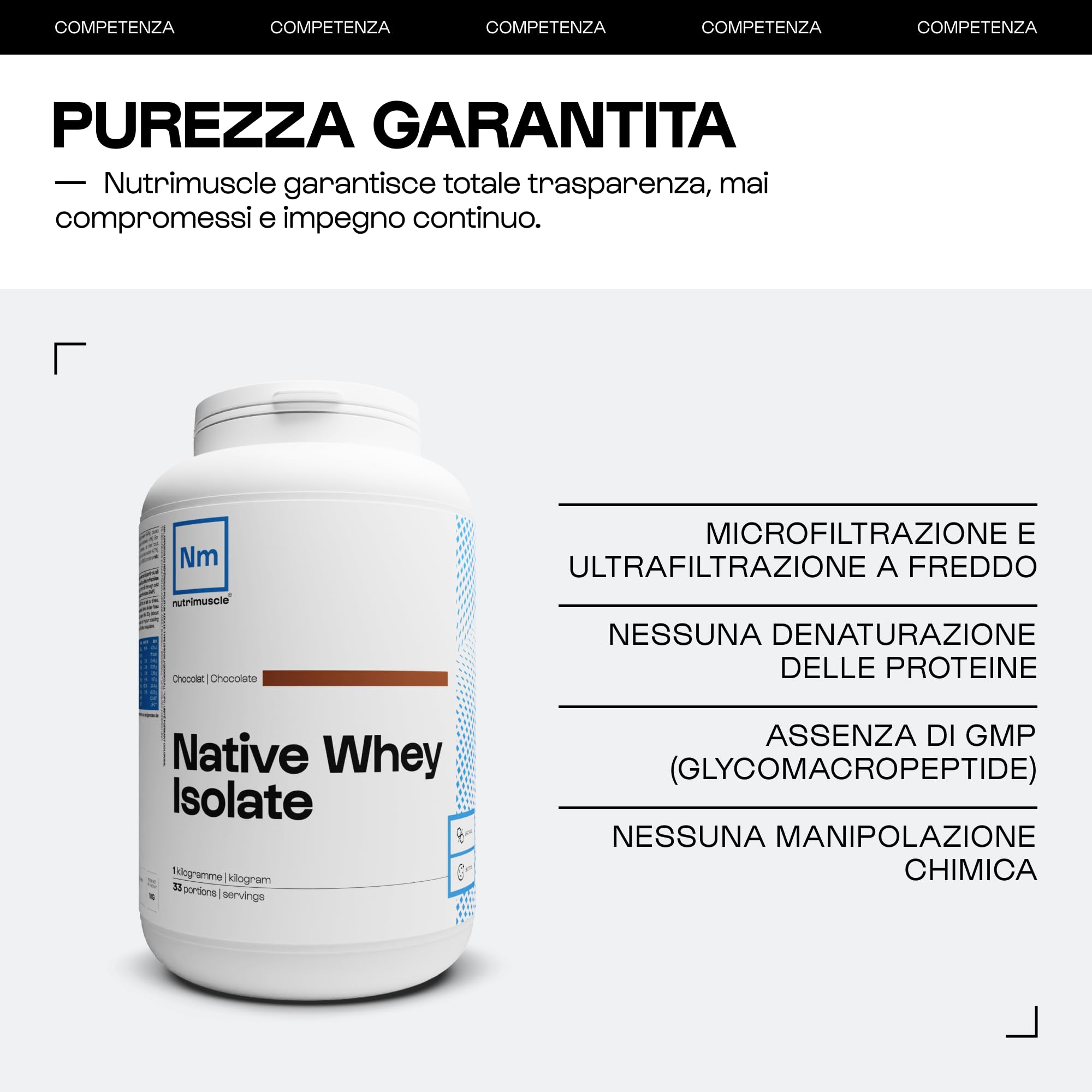 Nutrimuscle Isolato di siero di latte puro al 100% | Polvere extra proteica (90%) - Latte francese - Bodybuilding e fitness | Gusto Cioccolato Naturale (1,5 kg (confezione da 1))…