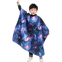 PERFEHAIR Kids Haircut Barber Cape Cover for Hair Cutting,Styling and Shampoo - Space Starry Sky Printing
