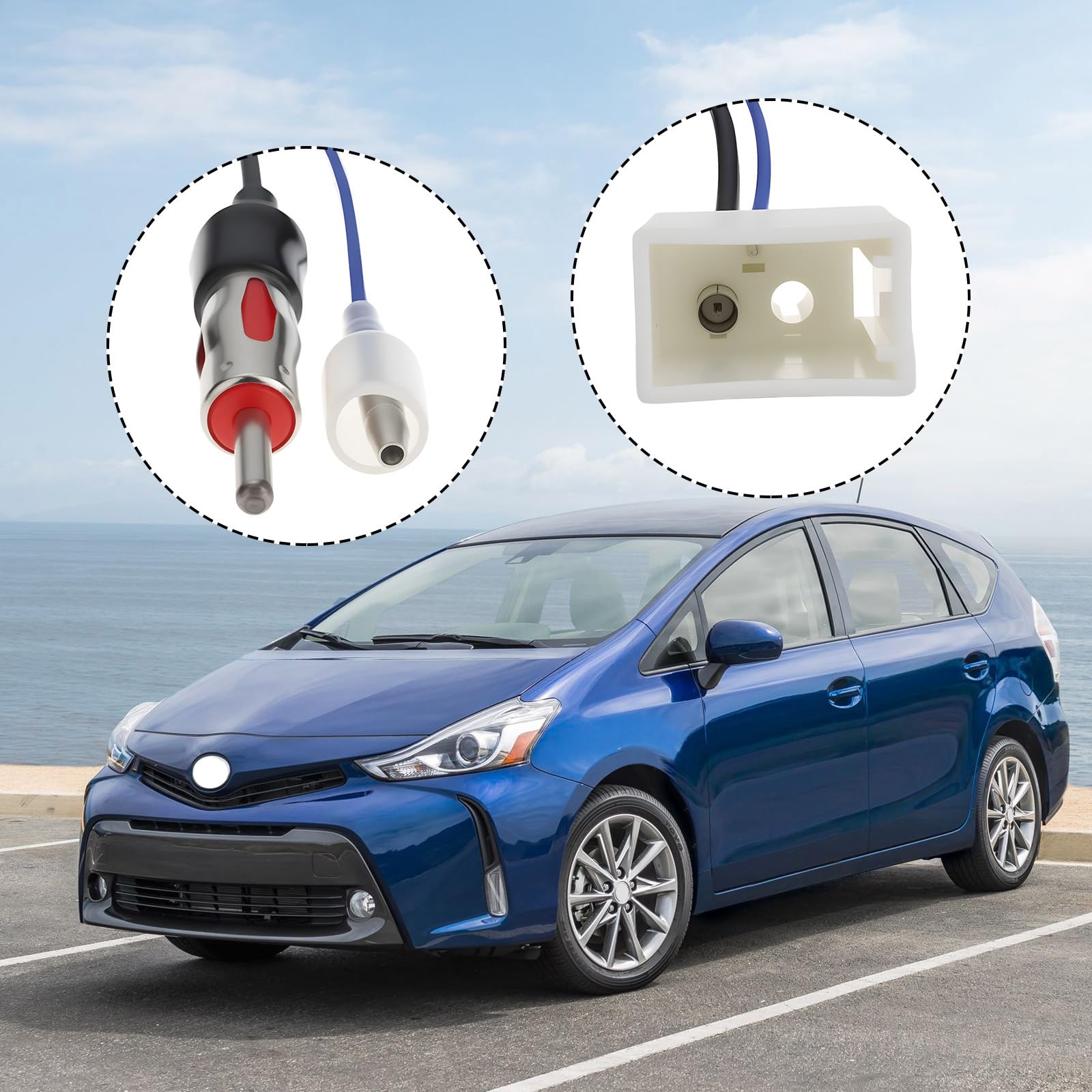 The Lord of the Tools 2 Pezzi Da Adattatore Antenna Per Auto A DIN Compatibile Con Toyota Prius RAV4 Compatibile Con Yaris Verso