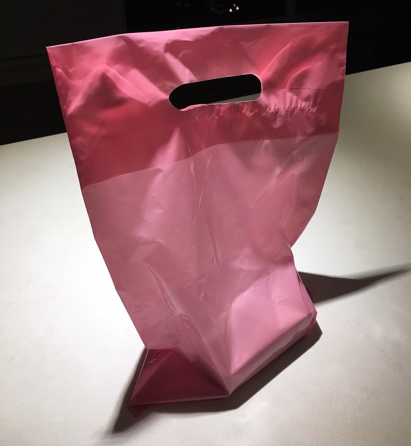 Best Deal New - Extra Thick 1.5mil - 50 Glossy Merchandise Bags, Retail Shopping Bags, 9 X 12 with Die Cut Reinforced 3 Fold Over Handle, No Gusset (Pink) Weekly Top Sale New - Extra Thick 1.5mil - 50 Glossy Merchandise Bags, Retail Shopping Bags, 9 X 12 with Die Cut Reinforced 3 Fold Over Handle, No Gusset (Pink)
