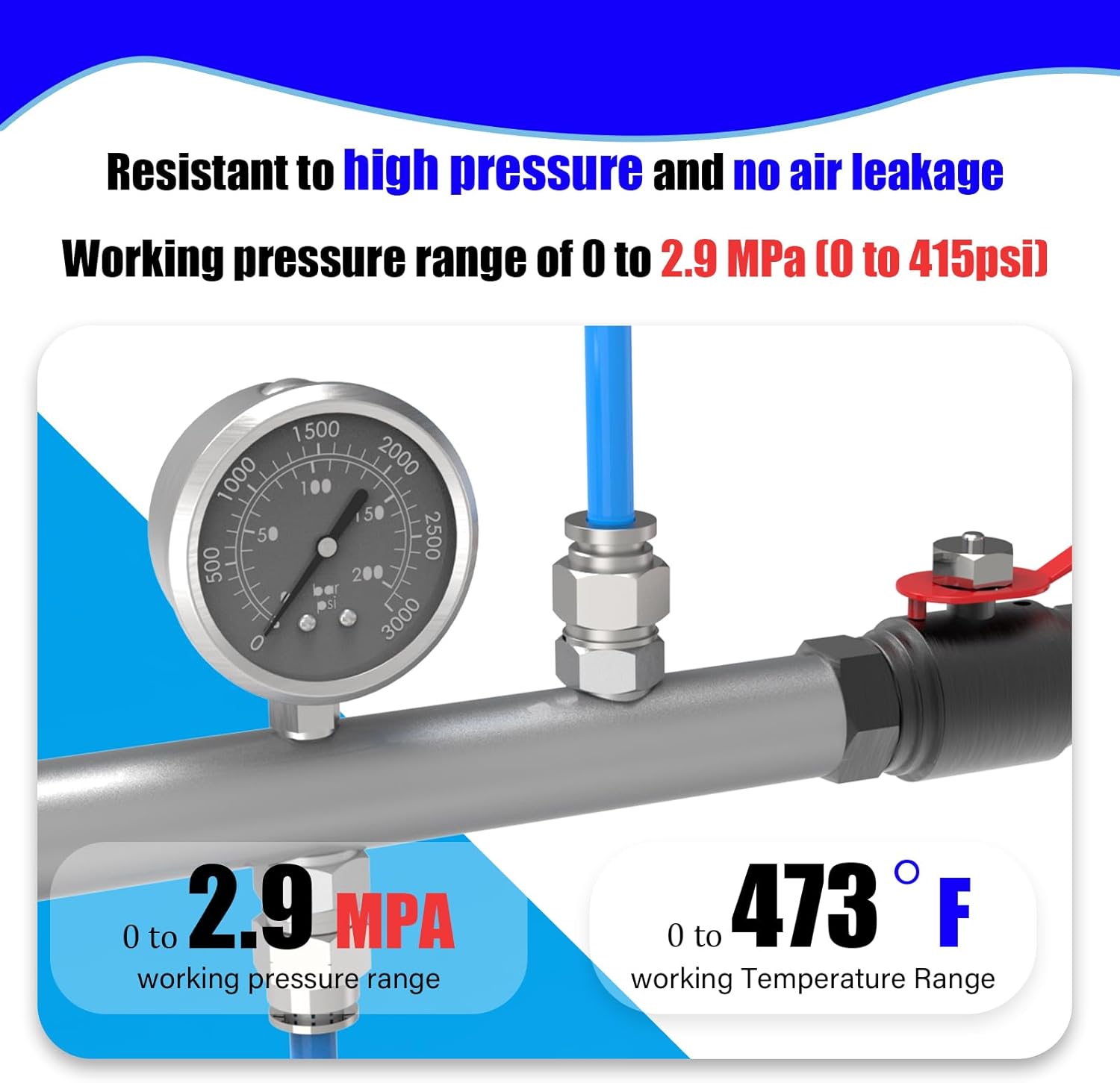304 Stainless Steel 6Packs 3/8" OD Tube x 1/4" NPT Thread Straight Push to Connect Fittings,Pneumatic Male Quick Connect Air Line Hose Fittings Accessories