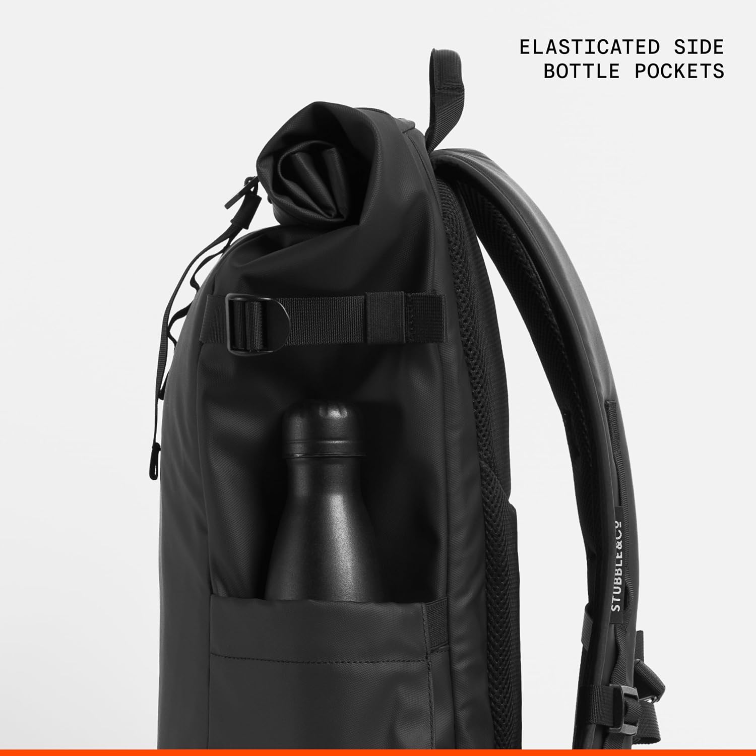 Stubble & Co Roll Top 20L Black Waterproof Laptop Bag image 5