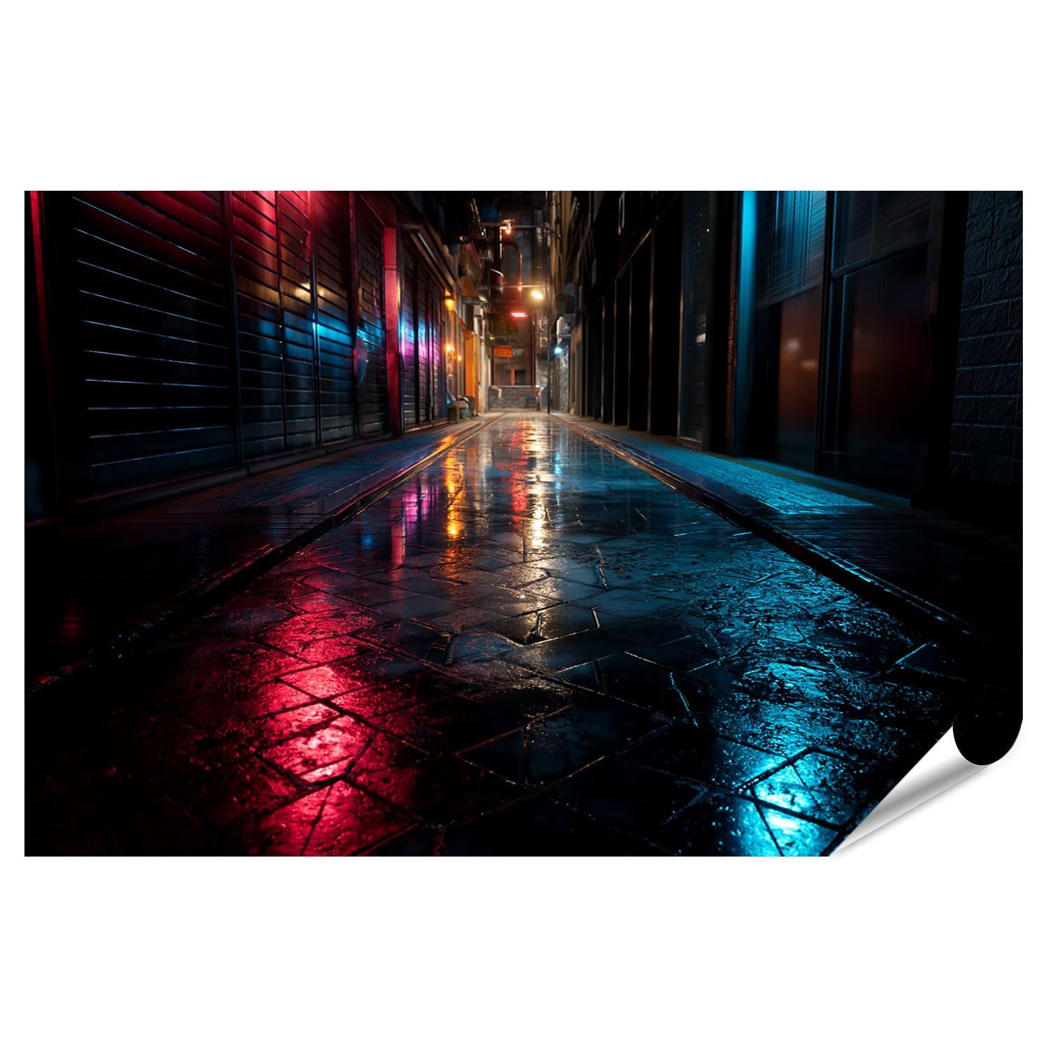 Poster mural mystique néon grand format pour sublimer un salon vide - 6