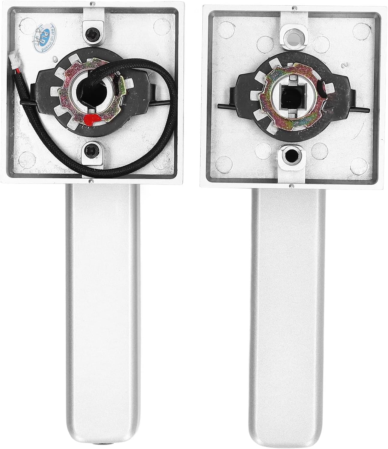 Generic Smart Fingerprint Handle Lock, Rechargeable Electronic Touchscreen Door Lock with 3 Unlocking Methods Fingerprint Password Key, for Home Office Apartment Garage Storage Room (Silver)