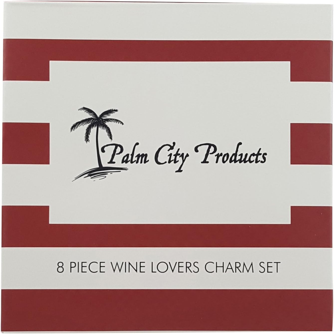 Palm City Products 8 Piece Wine Lovers Themed Charms Set