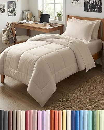 Miniatura 54 de Juego de edredón de tamaño Queen - Juego de cama de 3 piezas para todas las estaciones - 1 edredón suave acolchado con cintas en las esquinas y 2