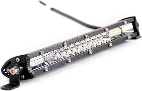 Miniatura 4 de 2 barras de luz LED de una sola fila de 11 pulgadas, 102 W, ultra delgada, mini luces LED de conducción, barra de luz de trabajo combinada de