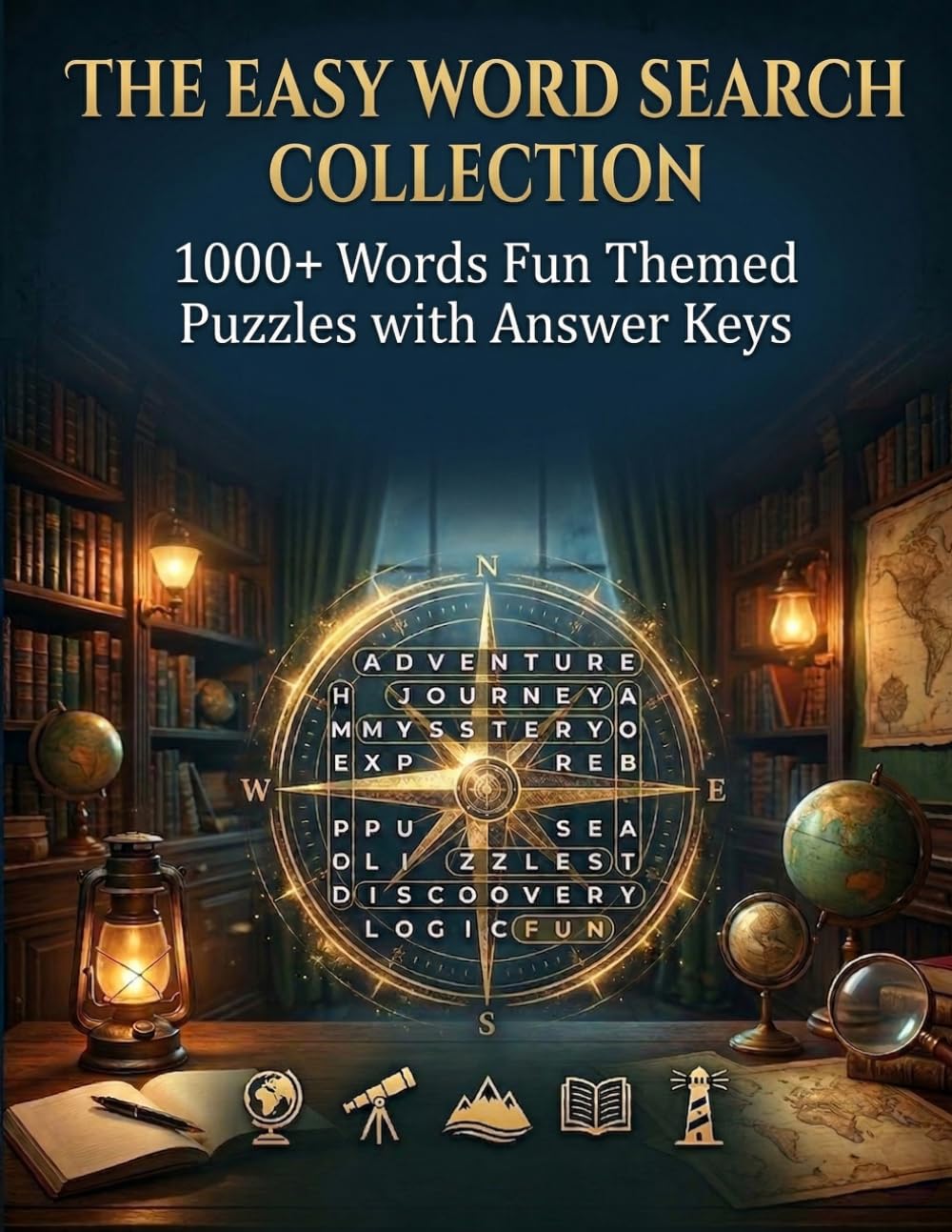 The Easy Word Search Collection: 1000+ Words Fun themed puzzles with answer keys