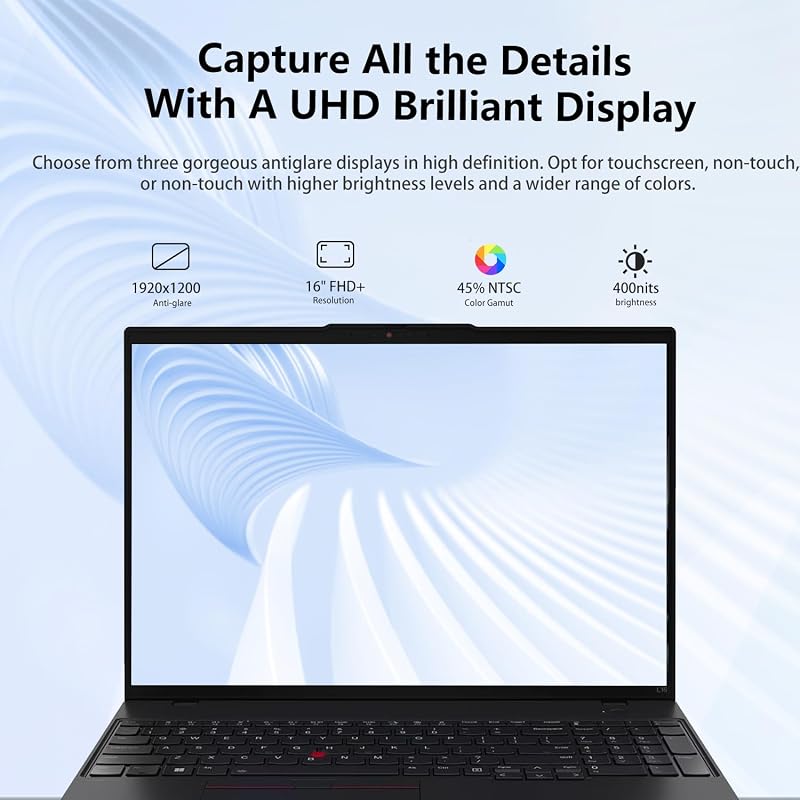 Lenovo ThinkPad L16 Gen 2 Business AI Laptop, 16" FHD+, Intel Core Ultra 7 255U, 64GB DDR5, 1TB SSD, HDMI, Fingerprint, Backlit, Wi-Fi 6E, Long Battery Life, Windows 11 Pro, 7-in-1 USB-C Hub Bundle image 5
