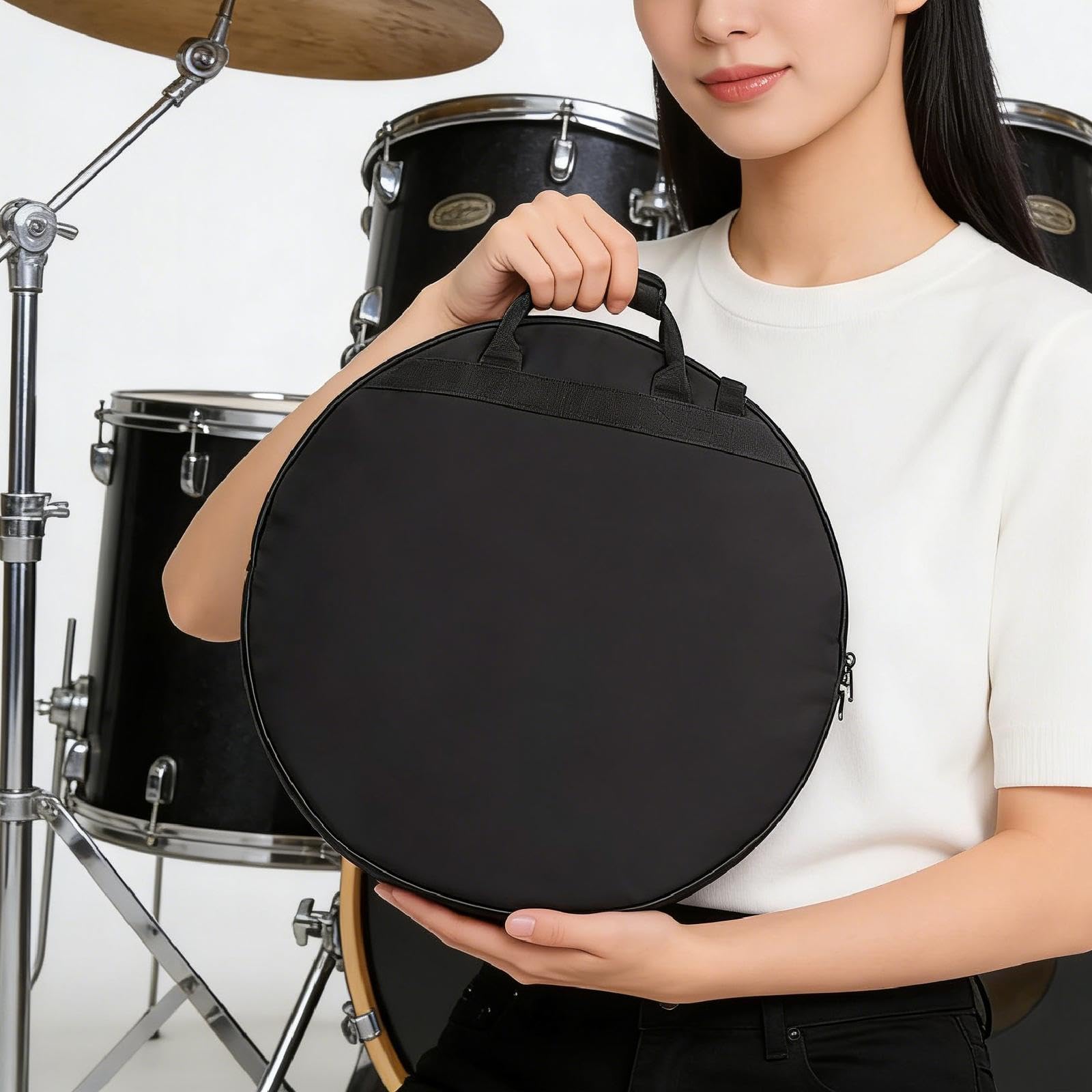 Funda para Platillos, Resistente, de Tela Oxford, para Soporte de Instrumentos de Percusión de Mano.