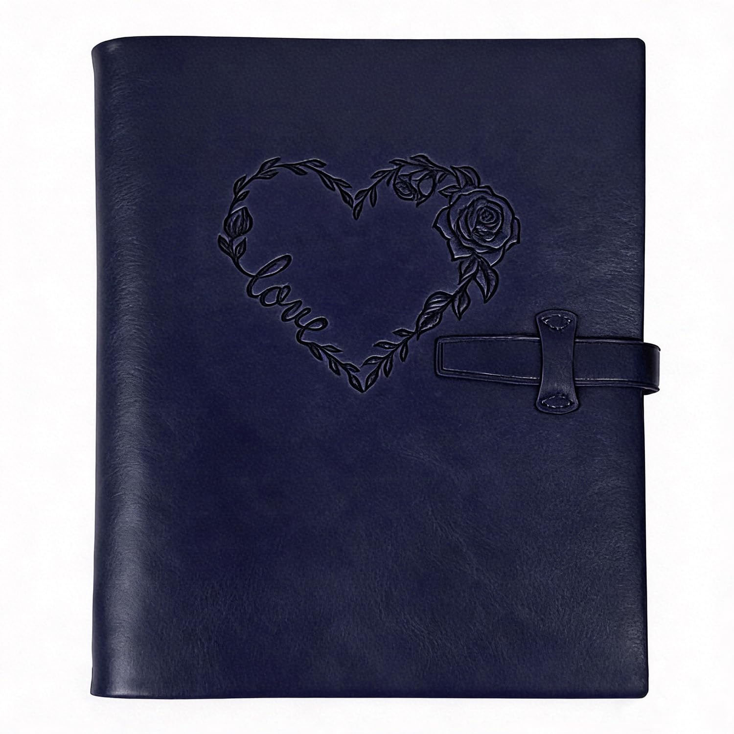 Album photo en cuir bleu haut de gamme 10 x 15 cm personnalisable