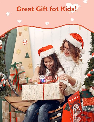 Miniatura 76 de Amazmic - Micrófono de karaoke para niñas, juguete con luces para niñas pequeñas, regalo de cumpleaños para niñas y niños de 3 a 8 años, color lila