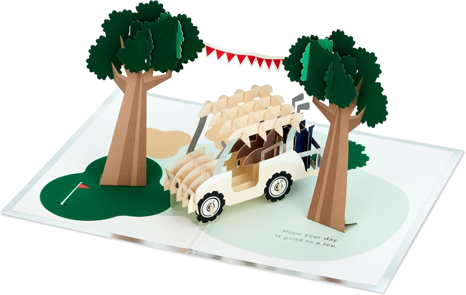 Hallmark Fathers Day Card, 3D & Pop Up Golf Course Design, Blue, Green