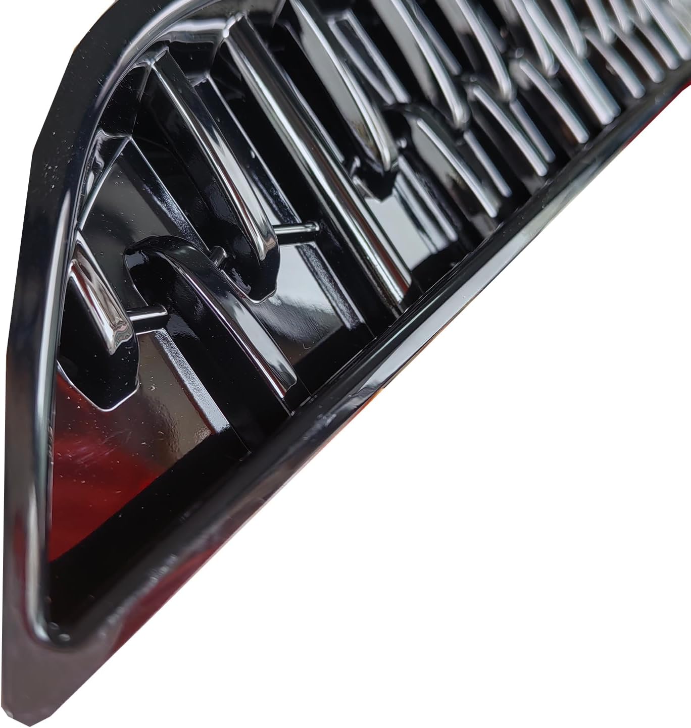 for Mazda CX-90 CX90 2024 2025 Car Exterior Front Bottom Grille Grill Decorative Cover Trim ABS Glossy Black 2pcs