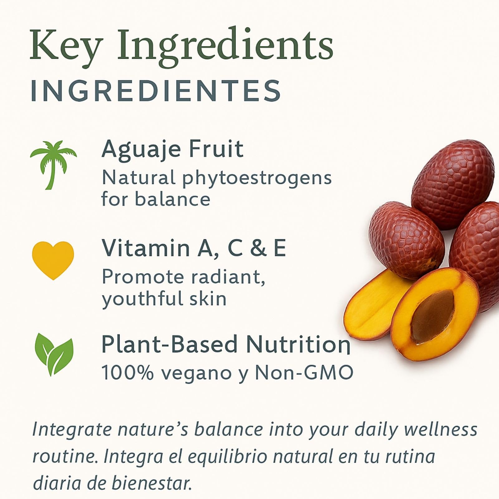 Aguaje Capsules – 90 Vegetable Capsules (1500 mg per Serving) – Peruvian Origin – Natural Female Health & Hormone Balance Support – Vegan, Non-GMO, Gluten-Free – 100% Authentic – by BexpertsUSA — Amazon image 3