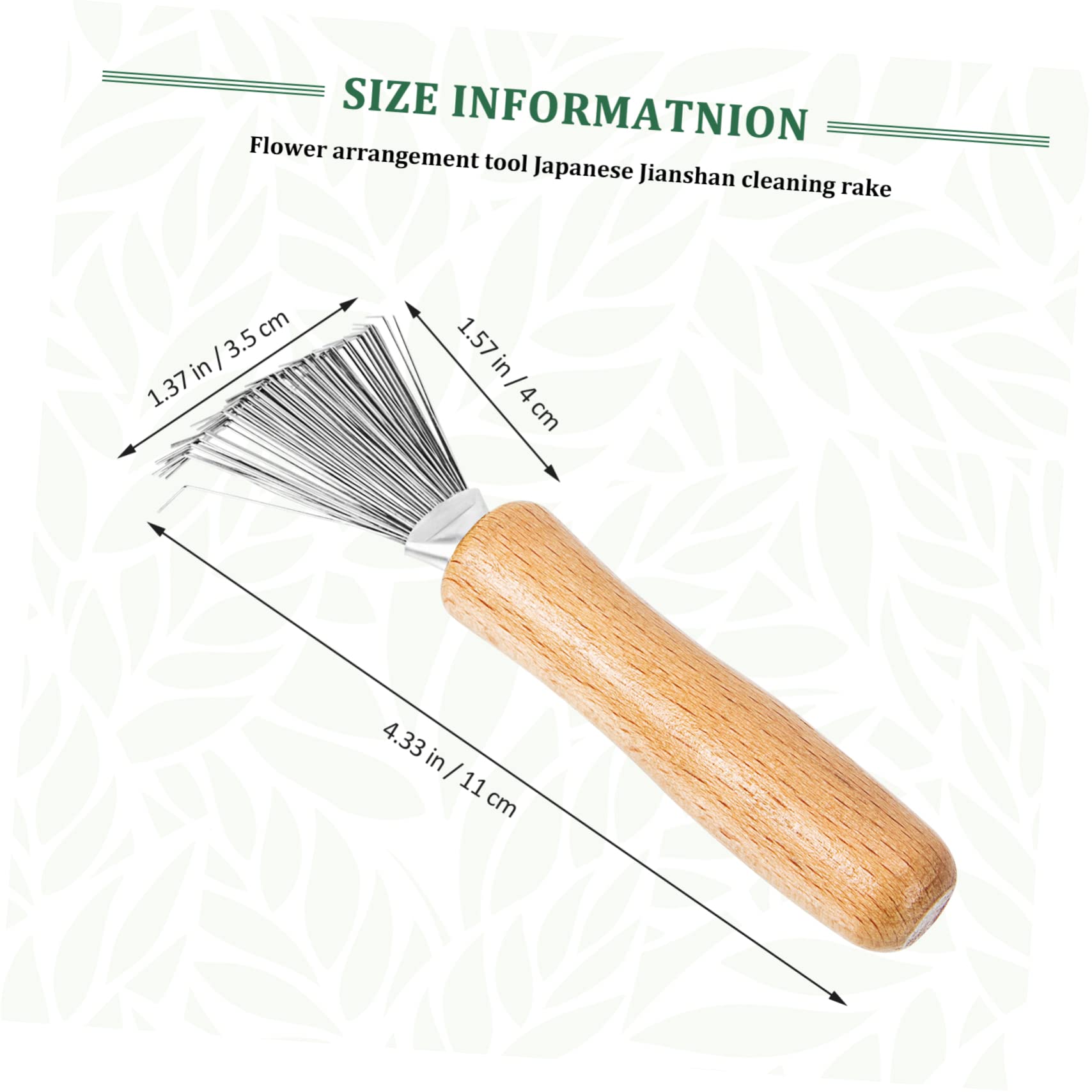 NUOBESTY Floral Cleaning Rake Part Cleaning Brush Flower Arranging Tool Flower Frog Rake Comb Cleaner for Flower Arrangement