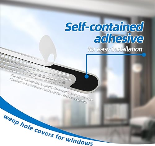 Miniatura 8 de 25 piezas de acero inoxidable 304 más duradero para ventana, agujero de llanto, parche de drenaje rápido PET autoadhesivo más pegajoso e impermeable