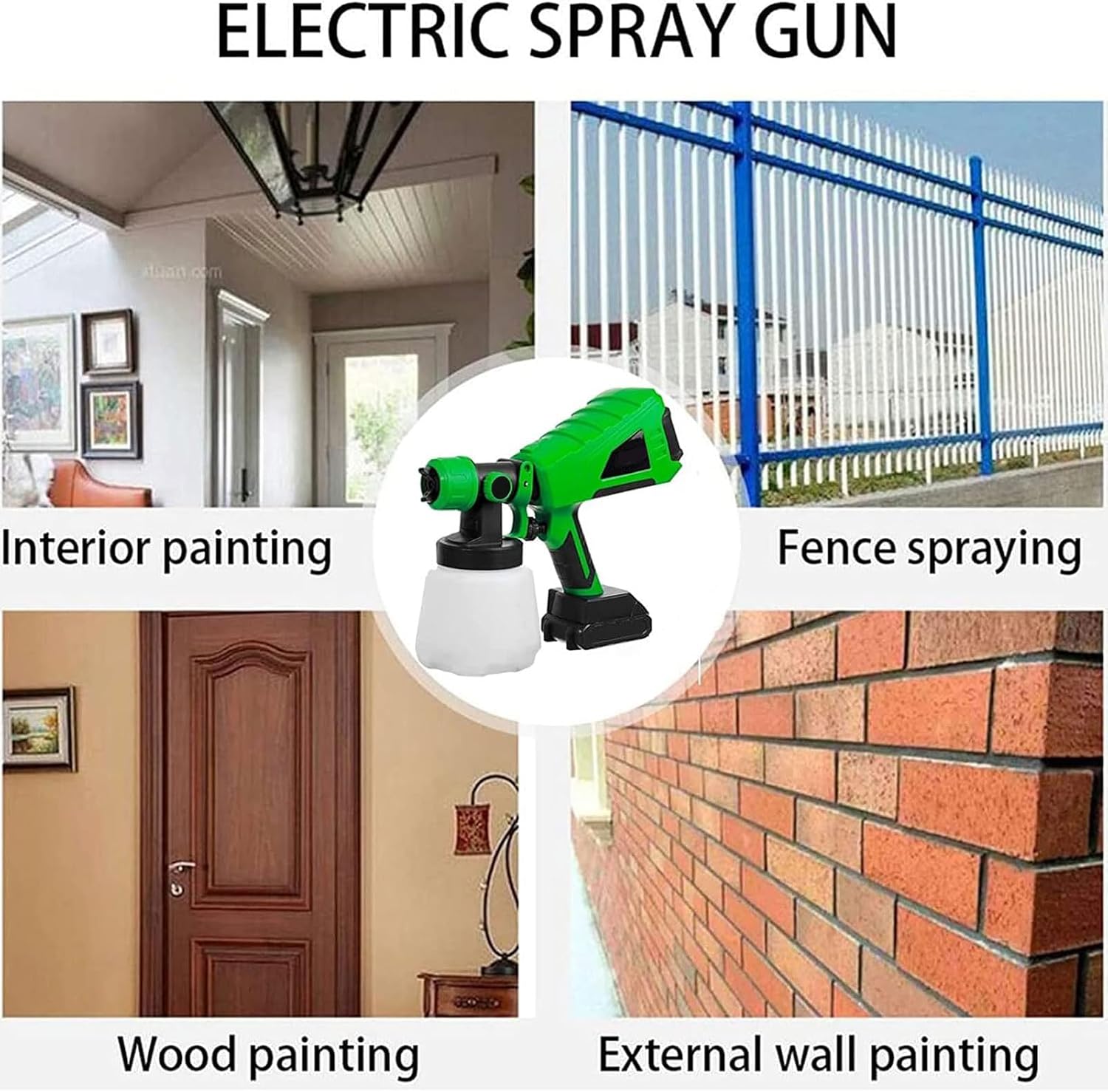 600W Chocolate Spray Gun,Cordless Paint Sprayer Gun,Cake Sand-Blasting Machine,Adjustable Flow, for Decorating Cakes (Yellow)