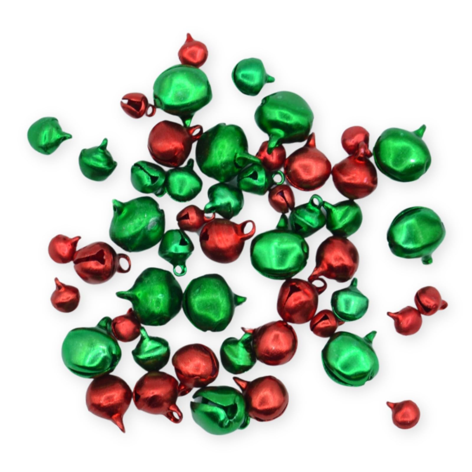 celloexpress Multi Sizes 6, 7.5, 9, 11.5mm Christmas Mix Jingle Bells - Mini Christmas Craft DIY Festive Decorations Gift Wrap (Pack of 100) — image 1