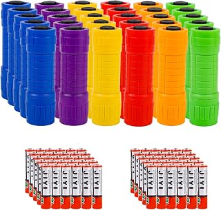 Whaply 30-Pack Mini COB LED Flashlights, Assorted Colors, Batteries Included - Pocket-Sized Emergency Lights, 4.6 Stars