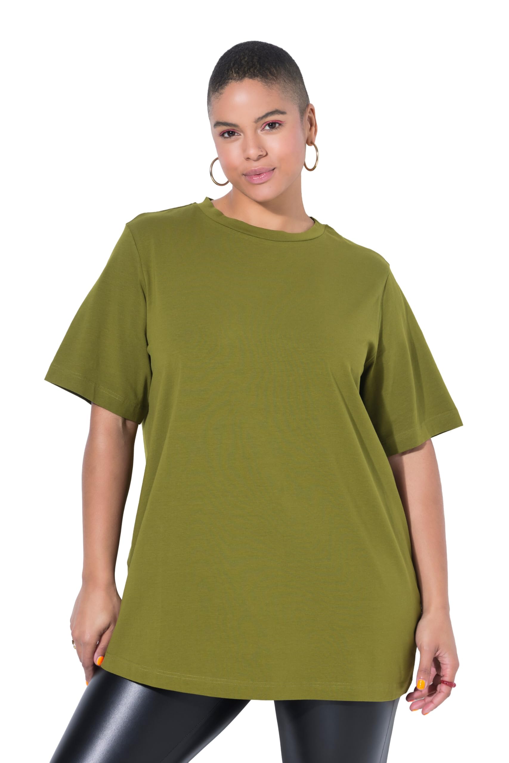 Studio Untold Damen große Größen Übergrößen Plus Size Longshirt, Langer Classic Shape, Halbarm 794475