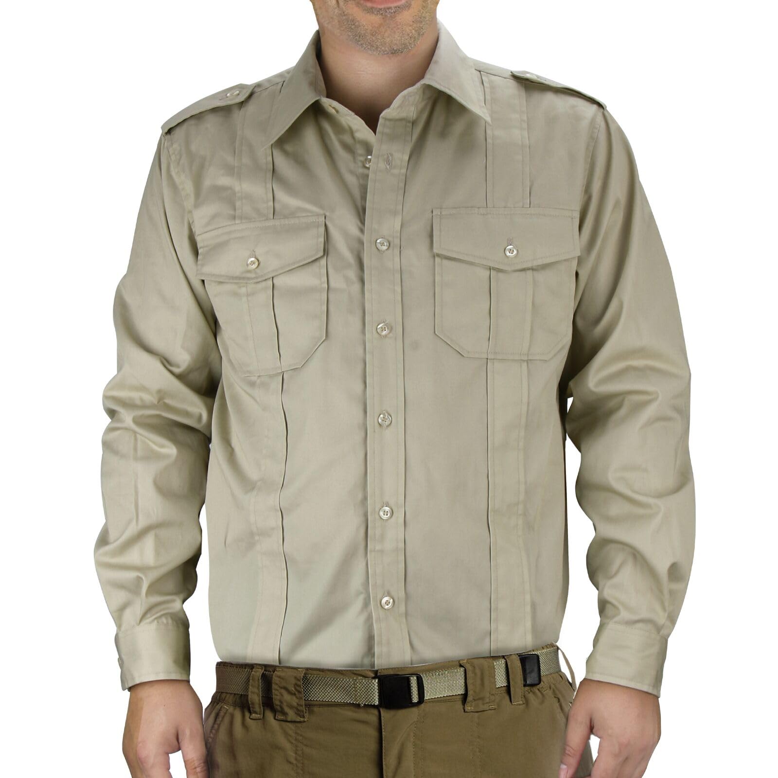 Mens Adventure Shirt Jones Jr. Shirt Raiders Safari Costume Dr. Henry Tops with Pockets Halloween Cosplay Outfit