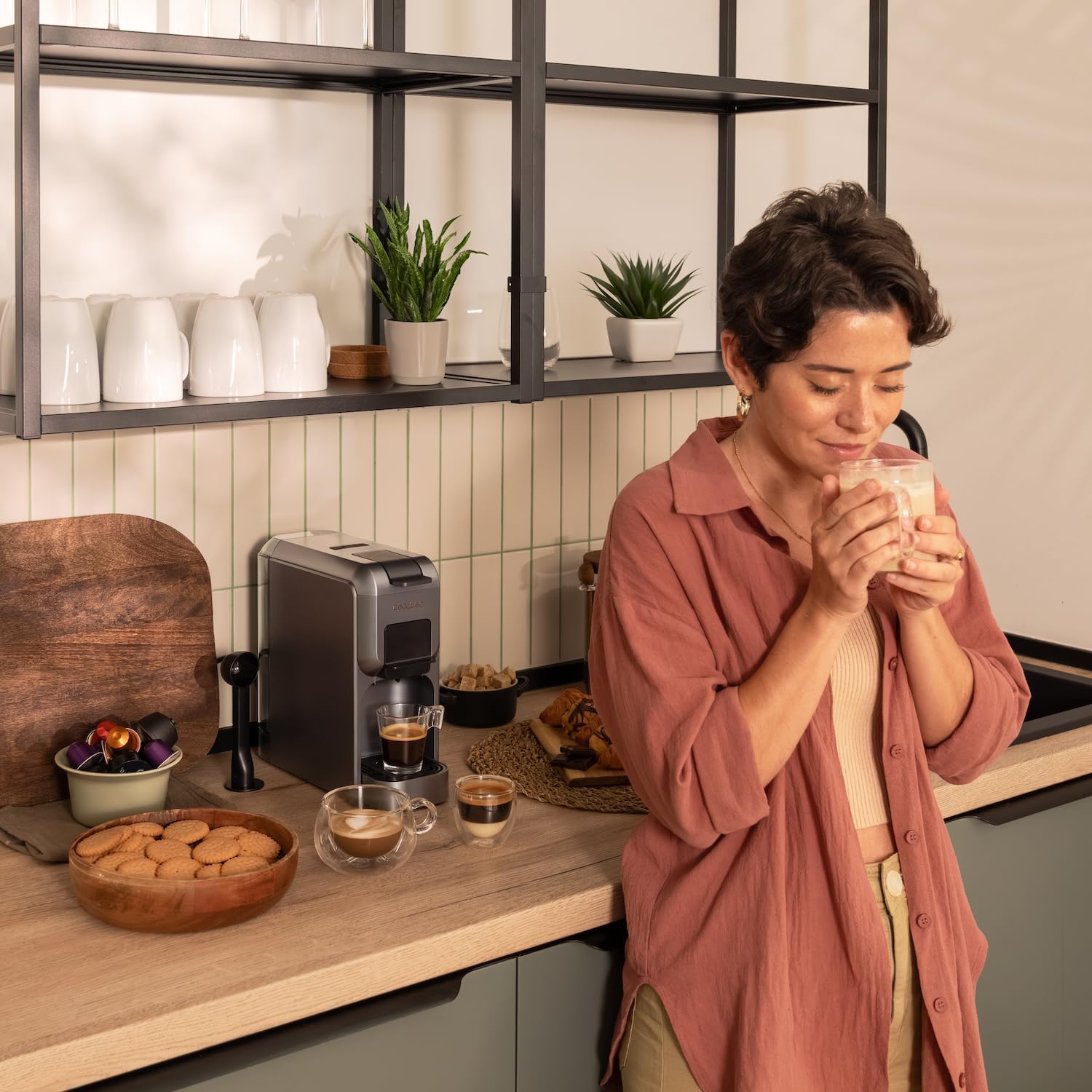 Cecotec kávéfőző használat közben