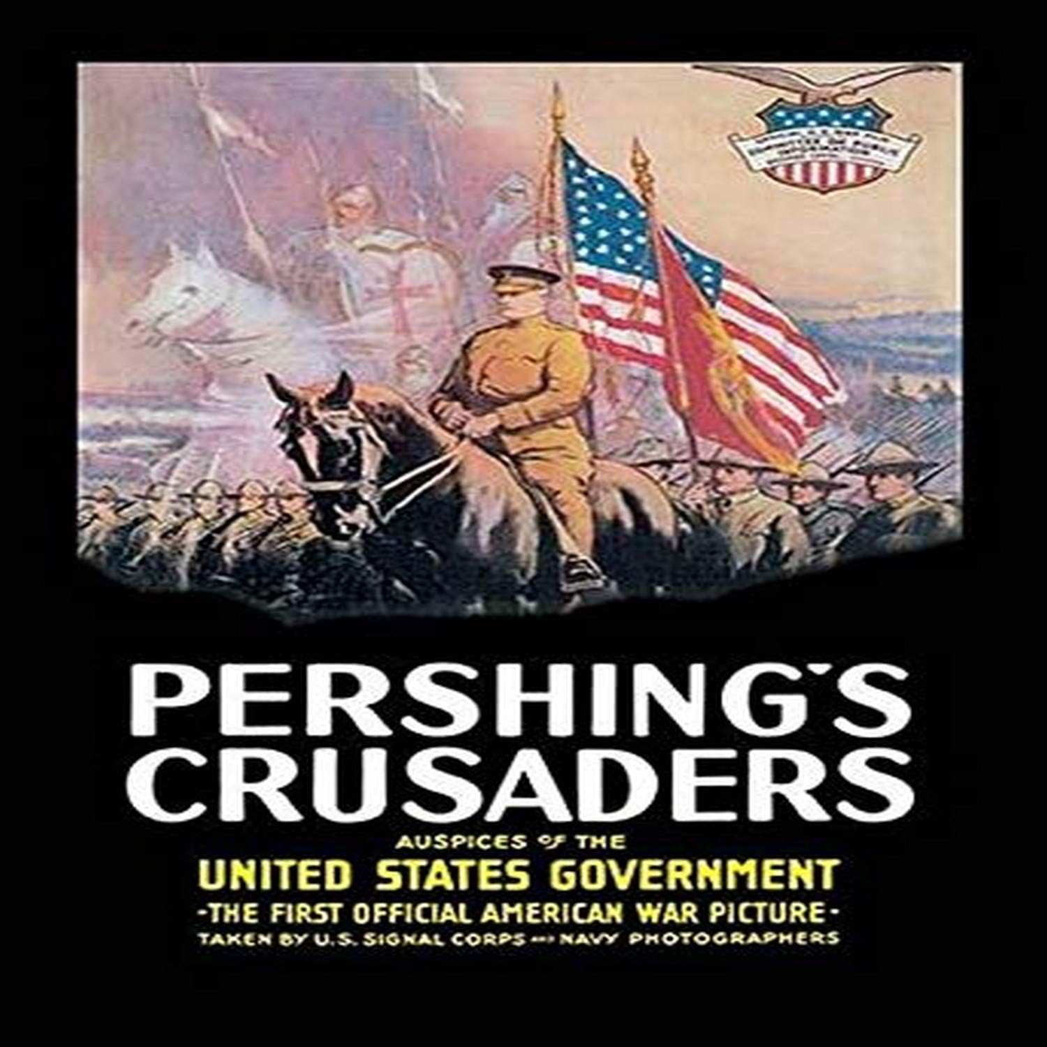 Amazon Co Jp ブラックジャック ジョン J パーシングパレード将軍が彼の下に軍隊を乗せ アメリカ陸軍の旗と昔ながらの栄光を背景に揺らすことで 中世の十字軍のかすんだイメージです 家電 カメラ