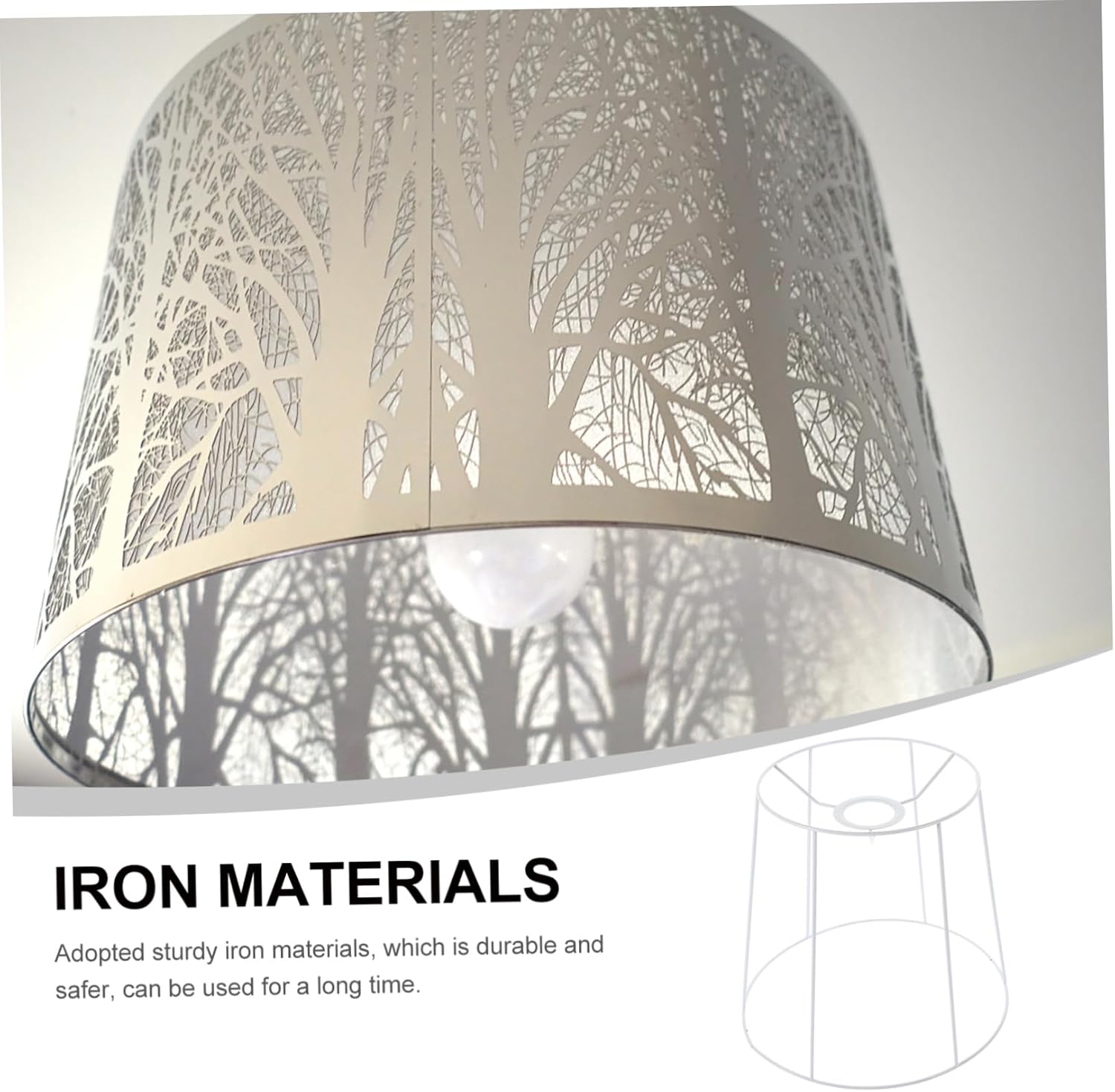 DOITOOL Lampshade Frames Ring Diy Aesthetic Lamp Shade Holder Wire Lamp Cover for Bulb Holder Ceiling Light Accessory Random Style