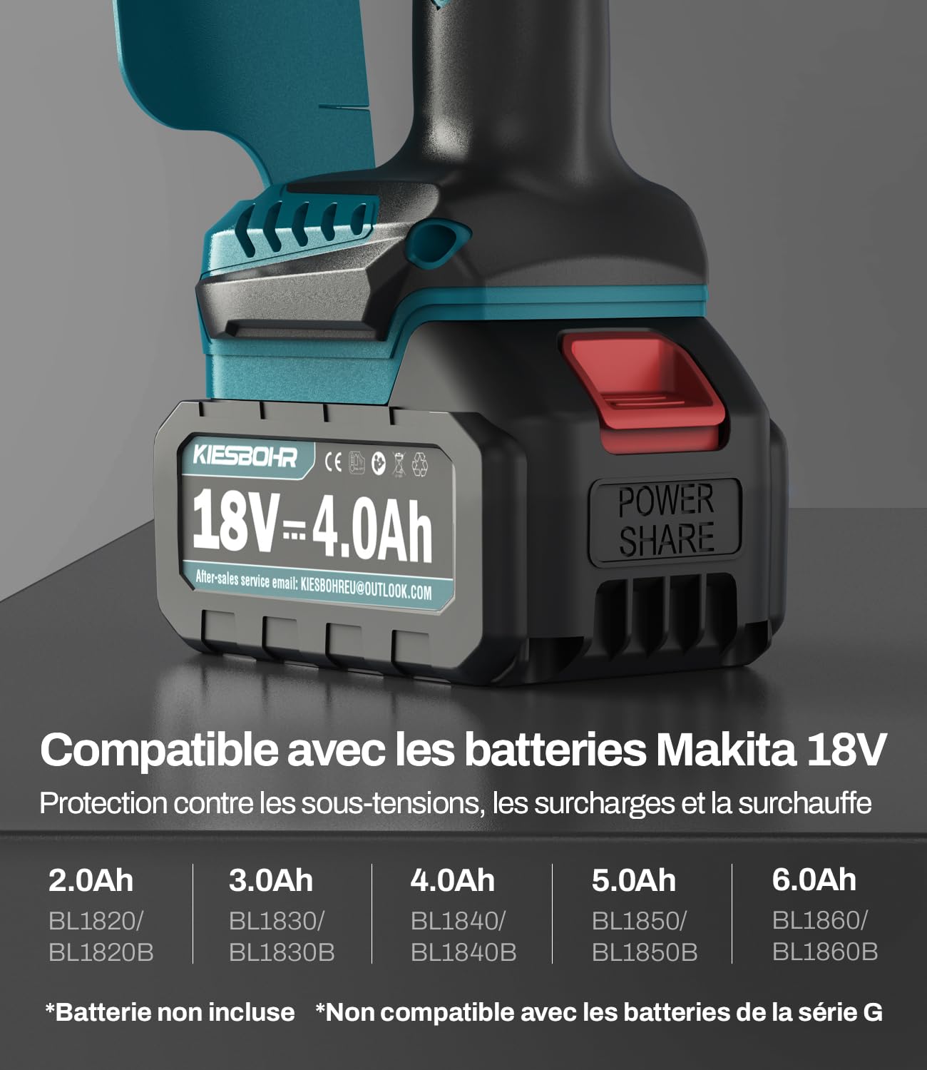 15cm Mini Tronçonneuse à Batterie CSE002, Compatible avec les Batteries Makita 18V, Tronçonneuse Électrique Sans Balais, Lubrification Automatique de la Chaîne (Sans Batterie)