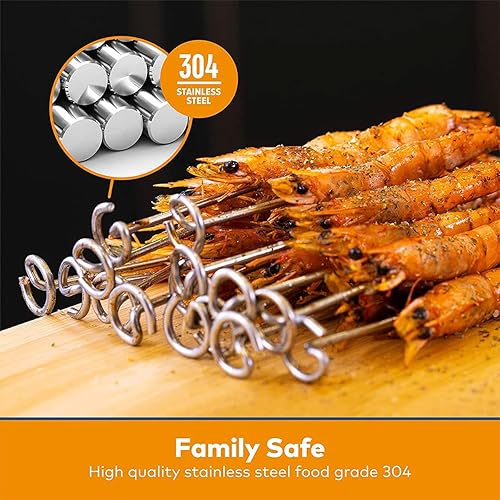 Miniatura 9 de Soporte para brocheta para freidora de aire compatible con Ninja Foodi 6Qt 8Qt Soporte vertical de pinchos con soporte de acero inoxidable